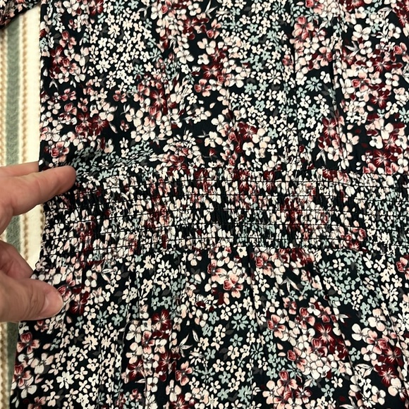 Knox Rose Women’s Floral Long Sleeve Vneck Dress with Tassels size L - Picture 6 of 10